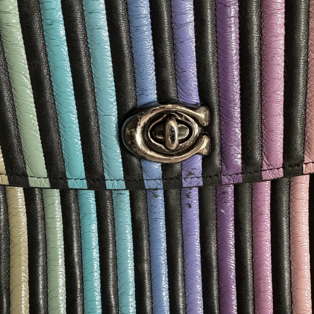 Coach Multicolor Striped Shoulder Bag - Picture 3 of 4